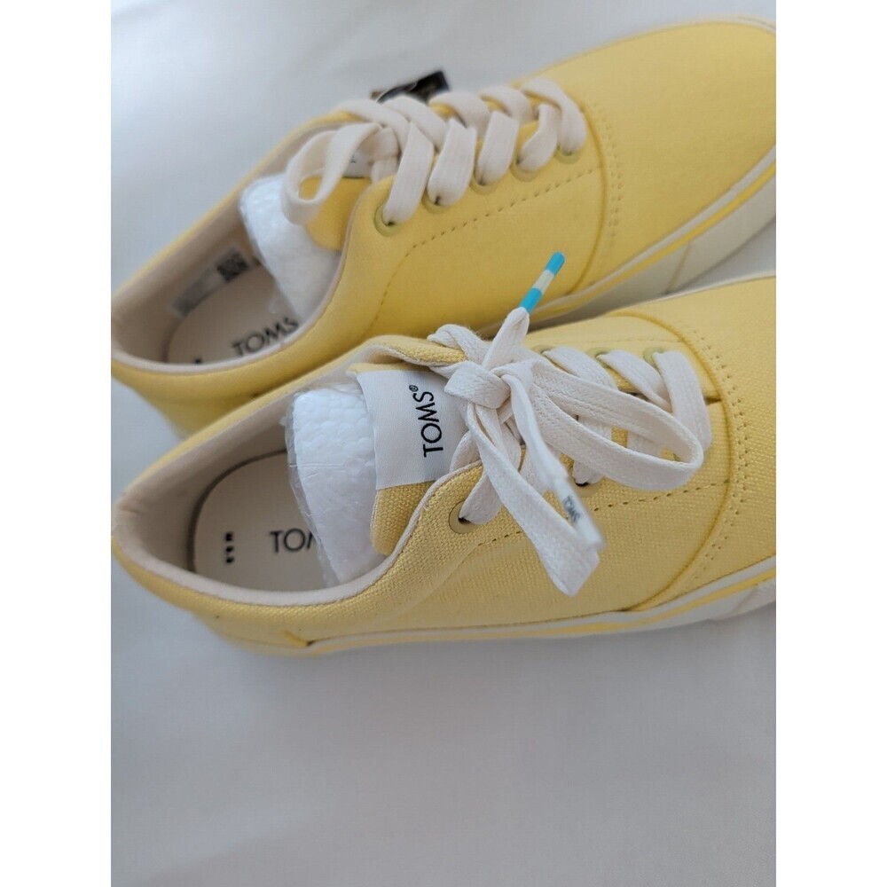 TOMS Alpargata Fenix Women's Casual Sneakers, Yellow Lace-up Shoes Size W 5.5 - Picture 11 of 14